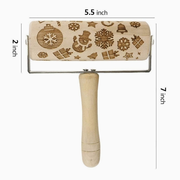 Christmas Baking Rolling Pin - Picture 5 of 8